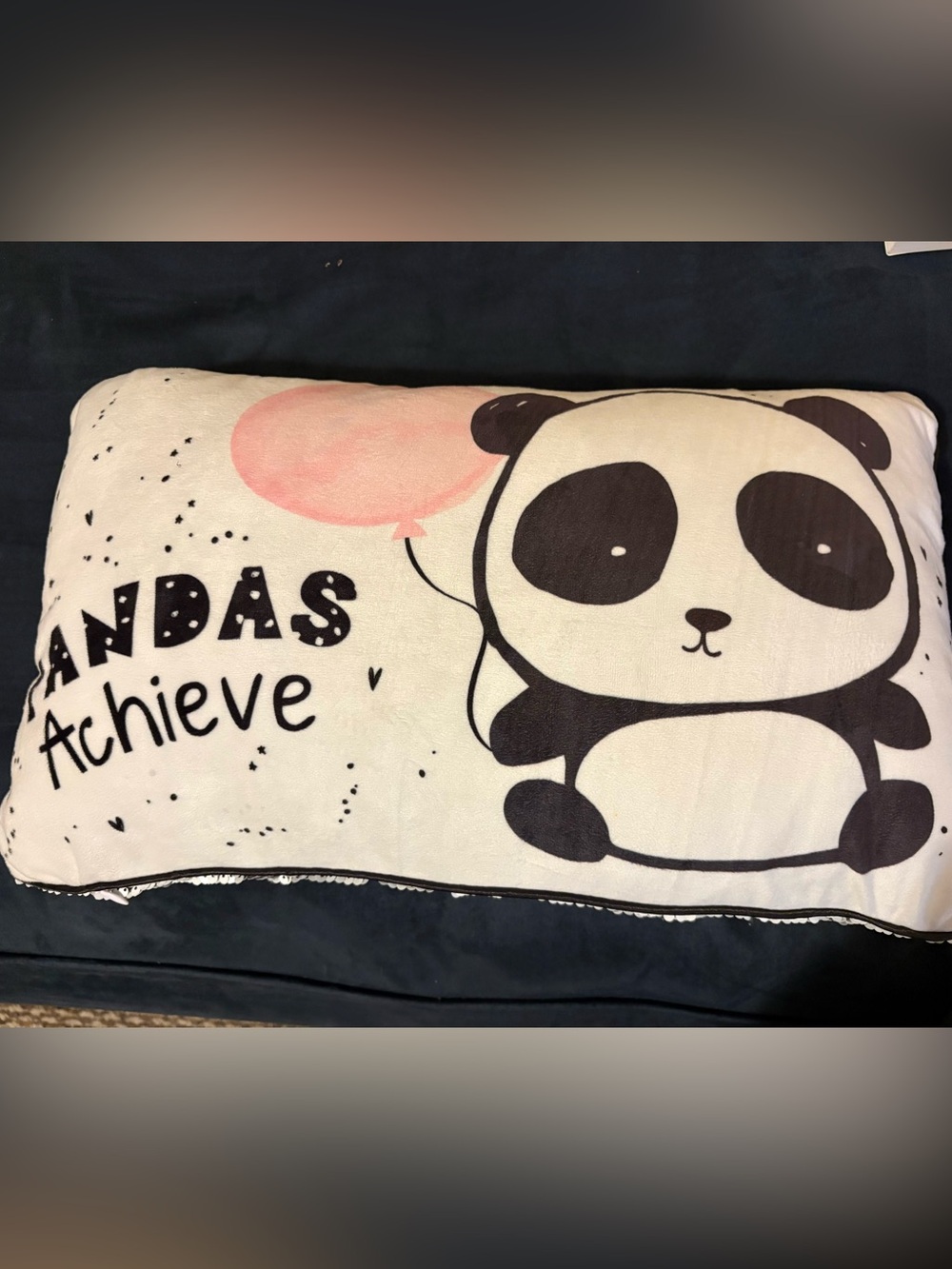 Mermaid Flip Sequin Panda Accent Pillow